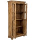Vitrina étnica de madera tallada a mano con puertas combinadas. 1