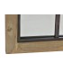 ESPEJO VENTRANA OVAL MADERA Y METAL 