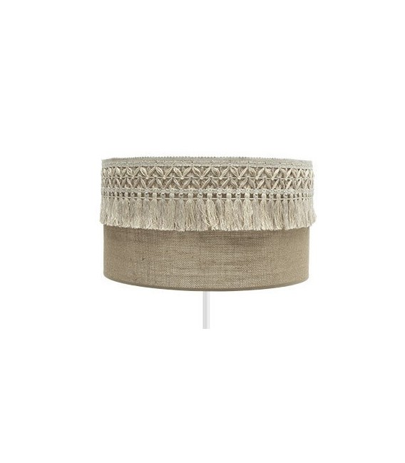 LÁMPARA DE PIE KATERINA METAL BLANCO Y TEXTIL 