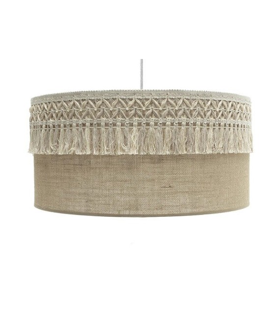 LÁMPARA DE TECHO KATERINA  50 Ø METAL BLANCO Y TEXTIL