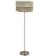 LÁMPARA DE PIE KATERINA METAL ORO VIEJO Y TEXTIL