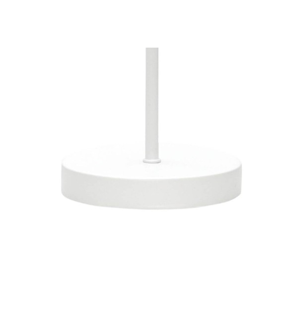 LÁMPARA DE SOBREMESA KATERINA 17 Ø METAL BLANCO Y TEXTIL MDMHOGAR