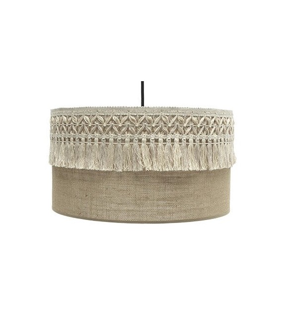 LÁMPARA DE TECHO KATERINA 40 Ø METAL ORO VIEJO Y TEXTIL