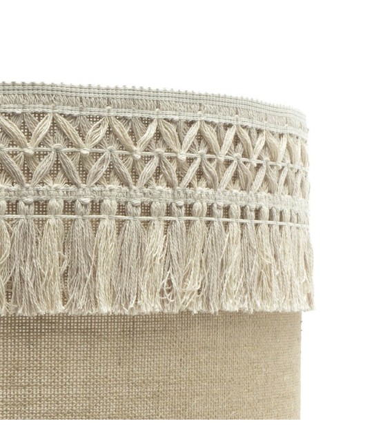 LÁMPARA DE TECHO KATERINA 40 Ø METAL BLANCO Y TEXTIL 