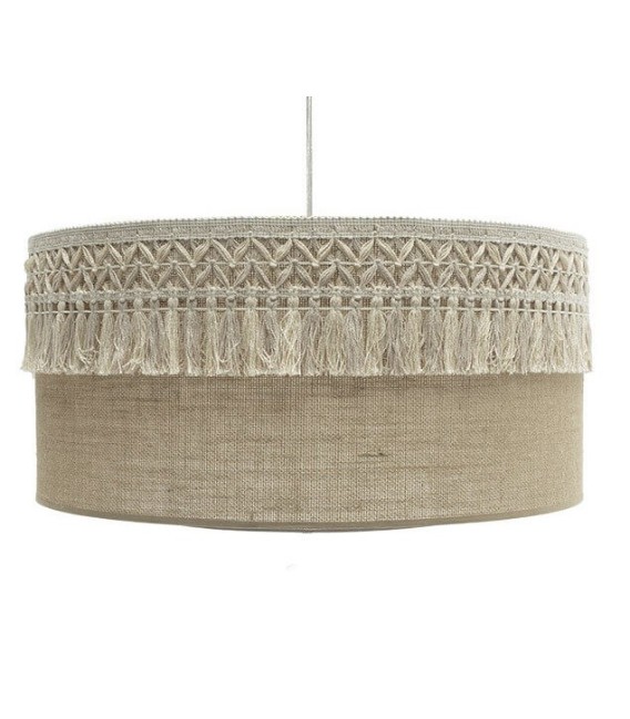 LÁMPARA DE TECHO KATERINA 60 Ø METAL BLANCO Y TEXTIL 