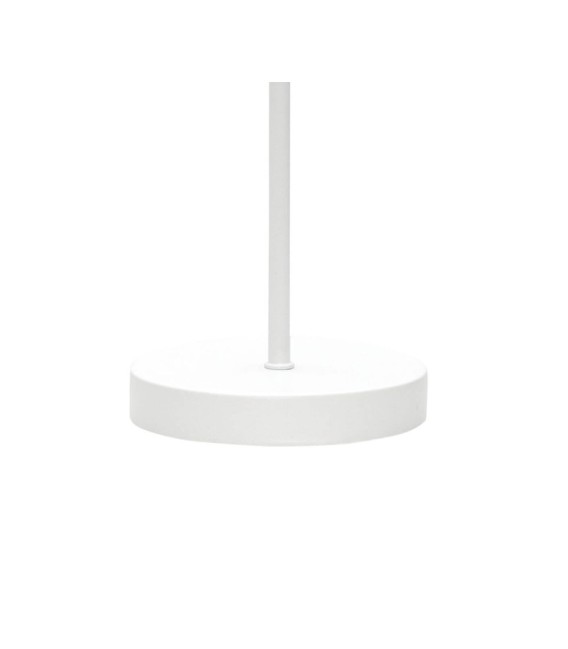 LÁMPARA DE SOBREMESA KATERINA 30 Ø METAL BLANCO Y TEXTIL 