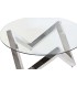 MESA DE CENTRO CRUCERO METAL Y CRISTAL 