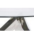 MESA DE CENTRO CRUCERO METAL Y CRISTAL 