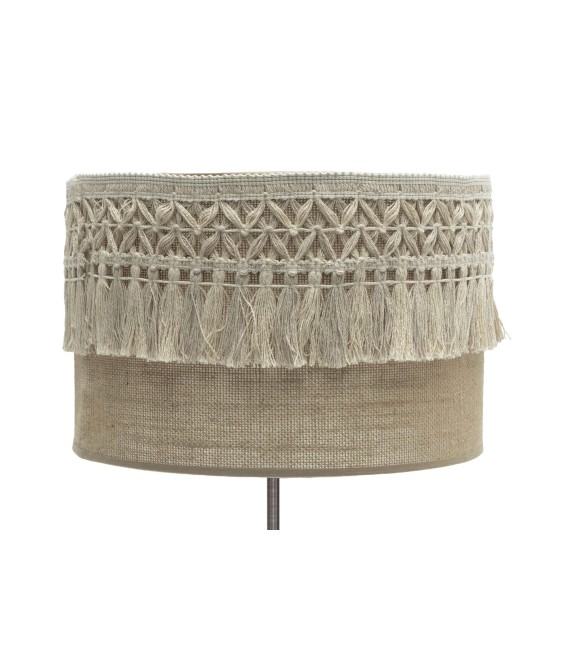 LÁMPARA DE SOBREMESA KATERINA 30 Ø METAL ORO Y TEXTIL 