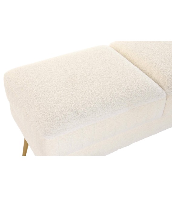 BANCO PIE DE CAMA PARTI TEXIL Y METAL