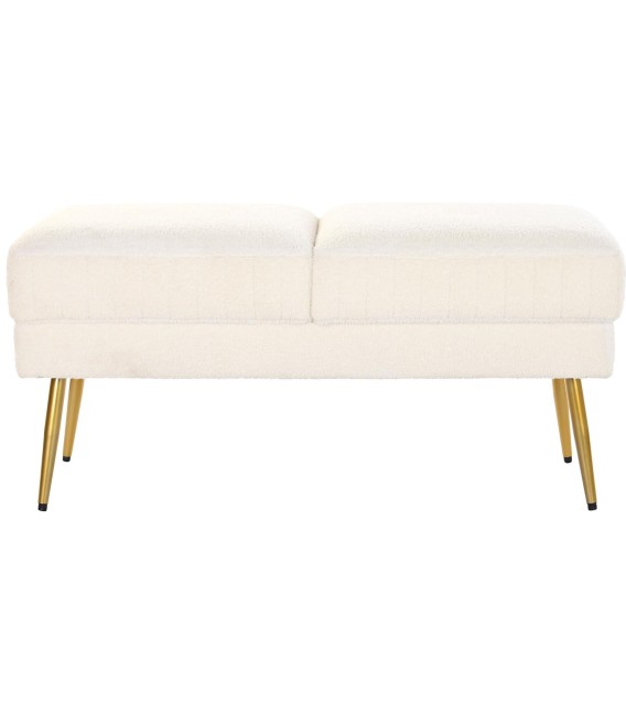 BANCO PIE DE CAMA PARTI TEXIL Y METAL