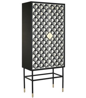 ARMARIO ALACENA HUERSO ALTO MADERA MDF METAL Y HUESO 