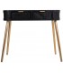 CONSOLA NAO NEGRO MADERA Y METAL