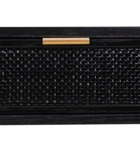 CONSOLA NAO NEGRO MADERA Y METAL