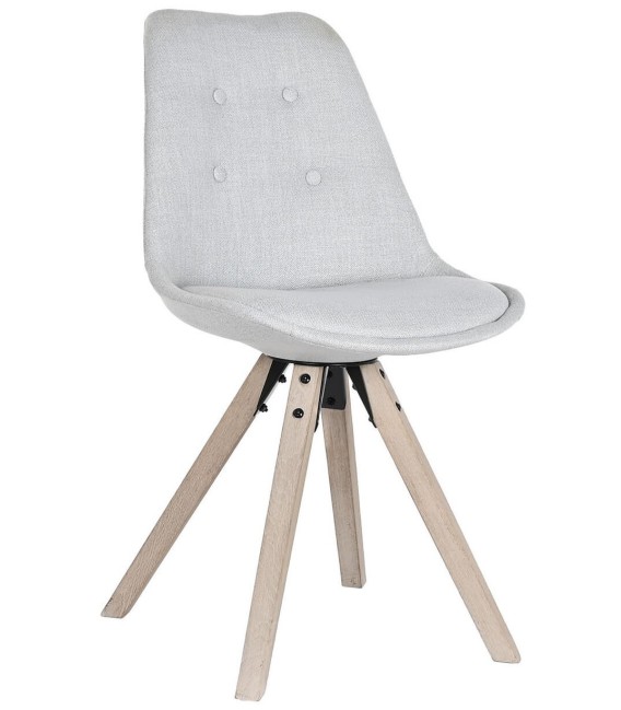 SILLA RUTRIER MADERA Y TEXTIL GRIS MDMHOGAR