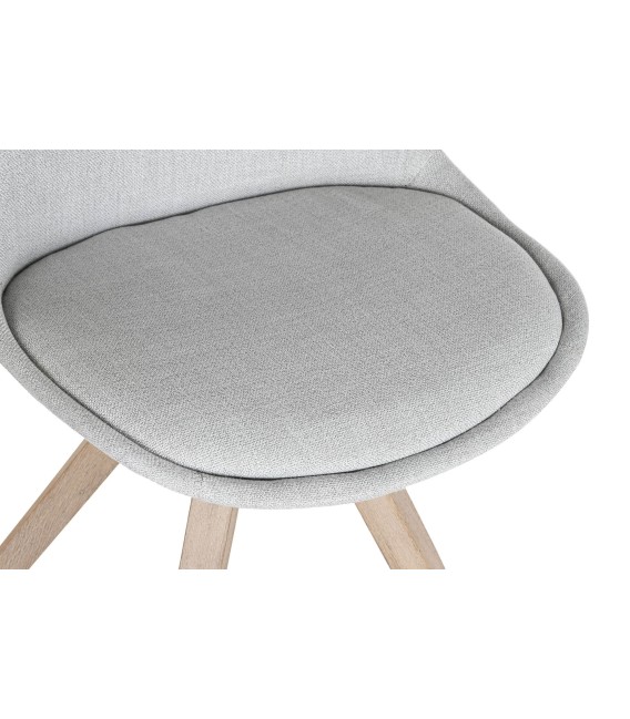 SILLA RUTRIER MADERA Y TEXTIL GRIS MDMHOGAR