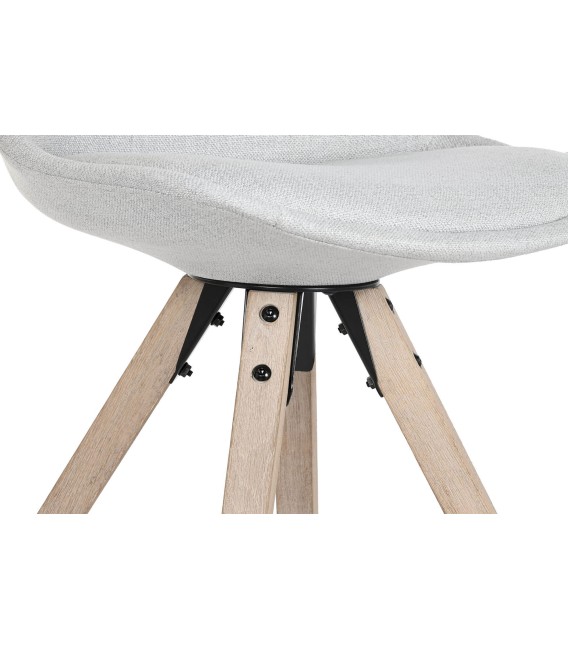 SILLA RUTRIER MADERA Y TEXTIL GRIS MDMHOGAR