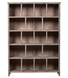 LIBRERÍA ZULEMA MADERA GRIS 