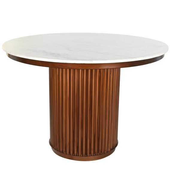 MESA DE COMEDOR TEON 110 Ø MADERA Y MÁRMOL 