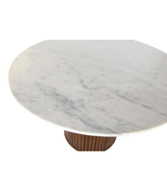 MESA DE COMEDOR TEON 110 Ø MADERA Y MÁRMOL 