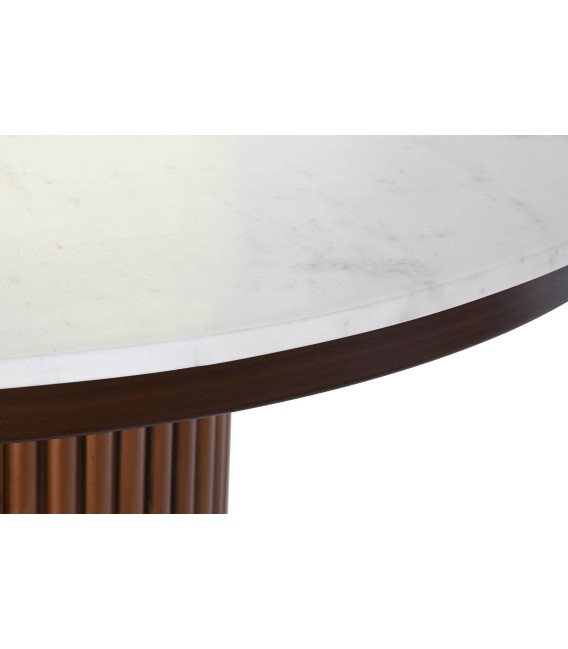 MESA DE COMEDOR TEON 110 Ø MADERA Y MÁRMOL 