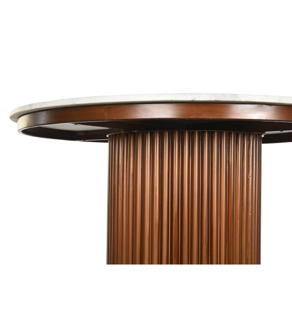 MESA DE COMEDOR TEON 110 Ø MADERA Y MÁRMOL 