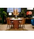 MESA DE COMEDOR TEON 110 Ø MADERA Y MÁRMOL 