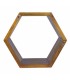ESTANTE HEXAGONAL ARTIC 40 MADERA 