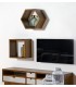 ESTANTE HEXAGONAL ARTIC 40 MADERA 