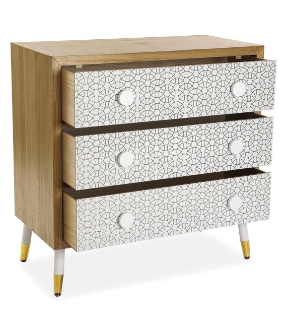 CÓMODA BARLA 80 X 40 MADERA Y METAL 