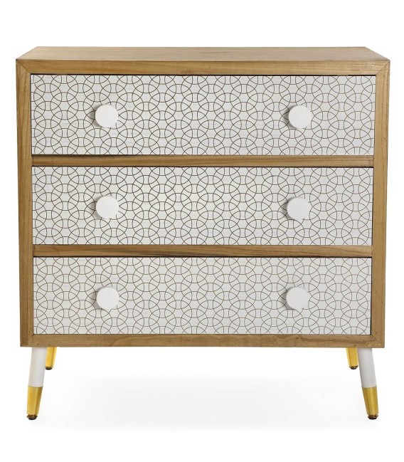 CÓMODA BARLA 80 X 40 MADERA Y METAL 