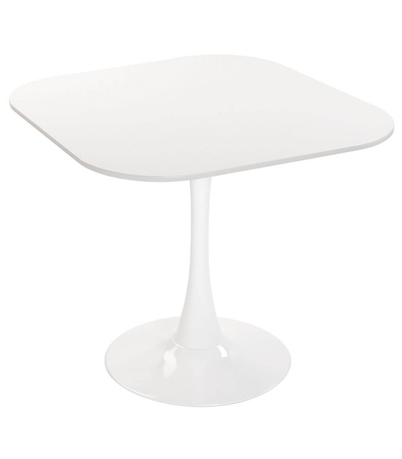 MESA DE COMEDOR LANDE 80X 80 METAL Y MDF