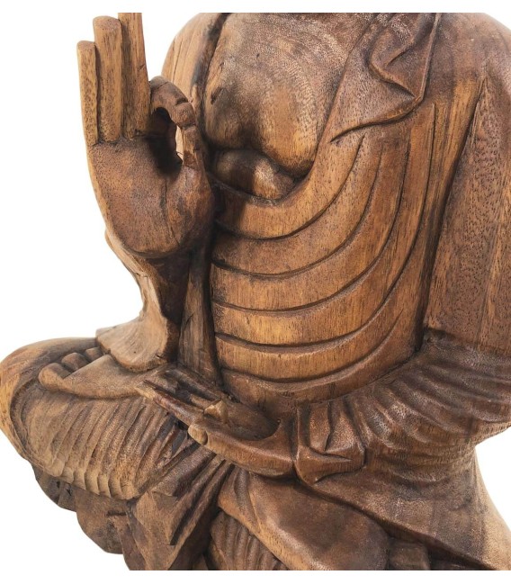 FIGURA BUDA 50 X 20 MADERA OSCURA 