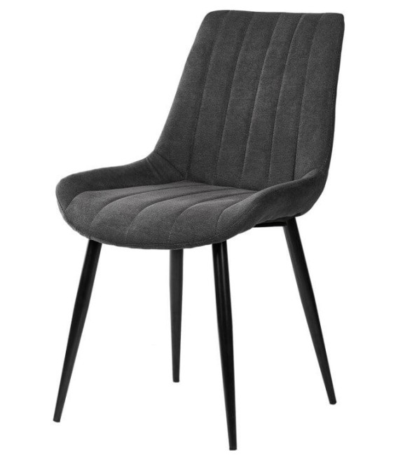 SILLA MILA 51 X 62 METAL Y TEXTIL GRIS OSCURO 