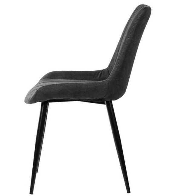 SILLA MILA 51 X 62 METAL Y TEXTIL GRIS OSCURO 