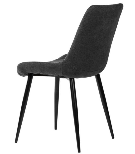 SILLA MILA 51 X 62 METAL Y TEXTIL GRIS OSCURO 