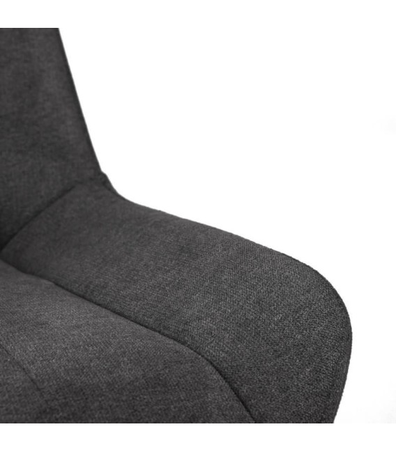 SILLA MILA 51 X 62 METAL Y TEXTIL GRIS OSCURO 