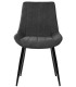 SILLA MILA 51 X 62 METAL Y TEXTIL GRIS OSCURO 