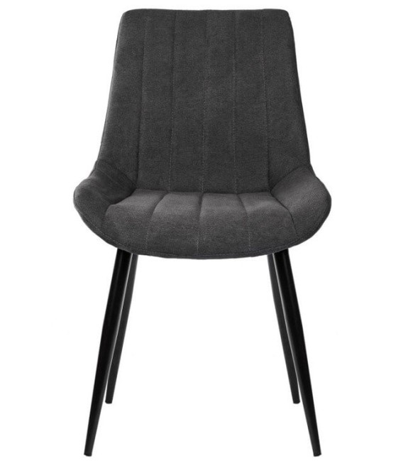 SILLA MILA 51 X 62 METAL Y TEXTIL GRIS OSCURO 