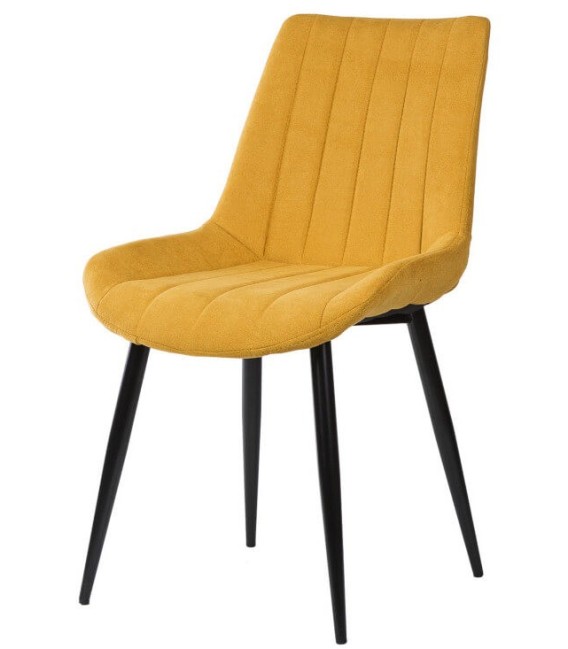 SILLA MILA 51 X 62 METAL Y TEXTIL MOSTAZA 