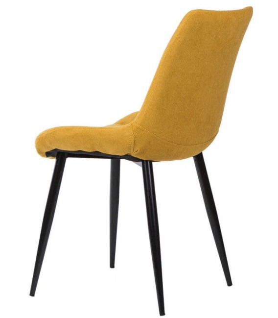 SILLA MILA 51 X 62 METAL Y TEXTIL MOSTAZA 
