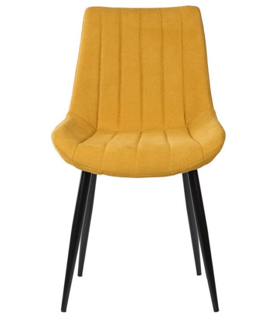 SILLA MILA 51 X 62 METAL Y TEXTIL MOSTAZA 