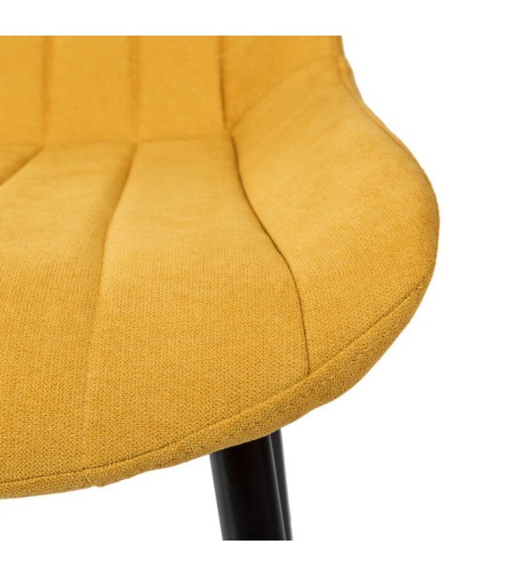 SILLA MILA 51 X 62 METAL Y TEXTIL MOSTAZA 