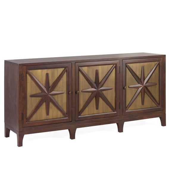 APARADOR GATSBY 183 X 48 MADERA Y ALUMINIO 