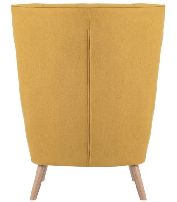 SILLON MANEON 77 X 83 TEXTIL MOSTAZA Y MADERA 