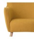SILLON MANEON 77 X 83 TEXTIL MOSTAZA Y MADERA 