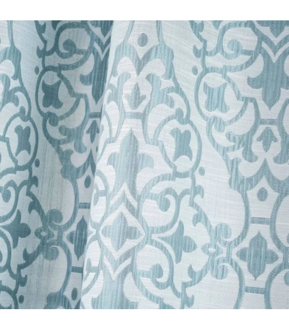 CORTINA RIAZA140 X 260 JAQUARD AZUL MDMHOGAR