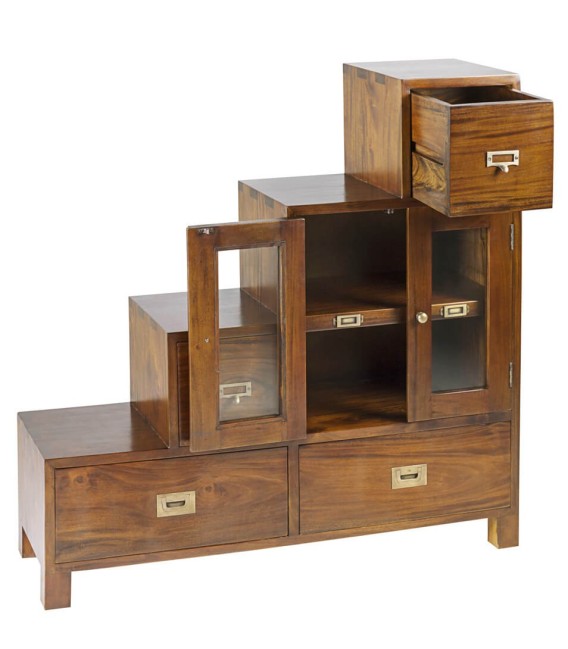 MUEBLE ESCALERA FLAMINGO 100 X 32 CAOBA MDMHOGAR