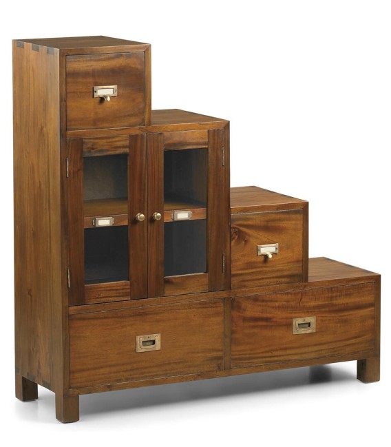 MUEBLE ESCALERA I FLAMINGO 100 X 32 CAOBA MDMHOGAR