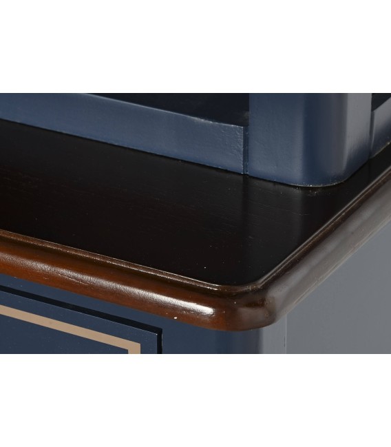 VITRINA CALEDONIA 142 X 44 MADERA PAULONIA AZUL